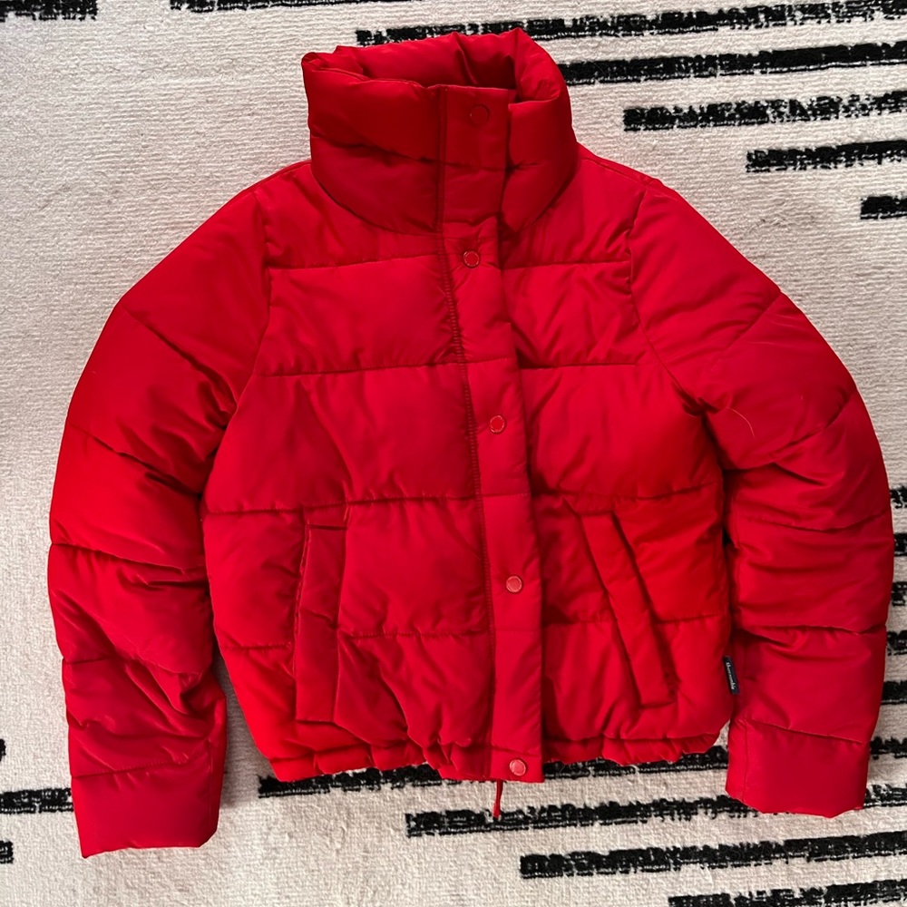 Abercrombie & Fitch Puffer Coat | Red